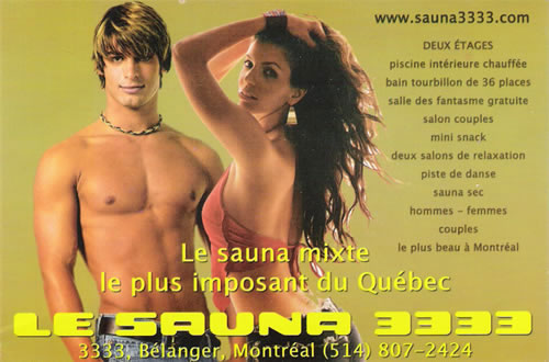 Sauna mixte club 3333